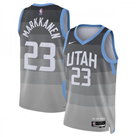 Canotte Uomo Utah Jazz Lauri Markkanen Nike 2025-26 City Edition Grigio Swingman